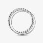 THOMAS SABO Silver Double Band Beaded Ring TR2321-001-21