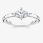 THOMAS SABO Silver Cubic Zirconia Vintage Marquise Cluster Ring TR2325-051-14