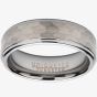 Unique Mens Hammered Tungsten 7mm Ring TUR-114