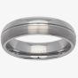 Unique Matte Polished Tungsten 6mm Ring TUR-65