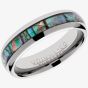Unique Mens Tungsten Shell Inlay 6mm Ring TUR-99