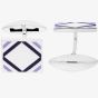 Fred Bennett Stainless Steel Purple Cufflinks V500