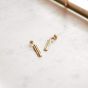 Daisy London Palms 18ct Gold Plated Palm Ridge Drop Earrings WE12_GP