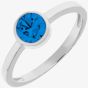 Silver March Blue Cubic Zirconia Ring WR1282-CZ-AQ-Q