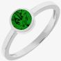 Silver May Green Cubic Zirconia Ring WR1282-CZ-E