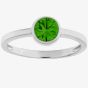 Silver May Green Cubic Zirconia Ring WR1282-CZ-E