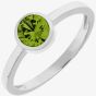 Silver August Green Cubic Zirconia Ring WR1282-CZ-PE