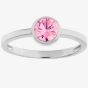 Silver October Pink Cubic Zirconia Ring WR1282-CZ-PT