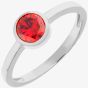 Silver July Red Cubic Zirconia Ring WR1282-CZ-R