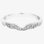 Platinum 0.08ct Diamond Leaf Wedding Ring WS102 0.08CT