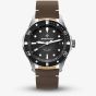 Bremont Supermarine 300m Black & Brown Leather Strap Watch SM40-DT-SS-BK-L-S