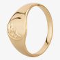 9ct Yellow Gold Half Engraved Oval Signet Ring YAL306H (ENG)
