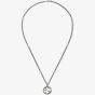Gucci Interlocking Sterling Silver Pendant Necklace YBB67865100100U