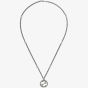 Gucci Interlocking Sterling Silver Pendant Necklace YBB67865100100U
