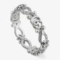 Gucci Floral White Gold Diamond 'GG' Ring YBC629827002