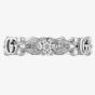 Gucci Floral White Gold Diamond 'GG' Ring YBC629827002