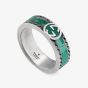 Gucci Interlocking 'G' Turquoise Enamel Ring YBC645573001