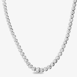 9ct White Gold 1.00ct Diamond 16 Inch Necklace TH0121893