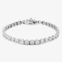 9ct White Gold 2.00ct Diamond Tennis Bracelet TH0122522
