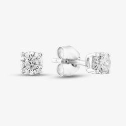 18ct White Gold 0.50ct Four Claw Diamond Stud Earrings TH0132525