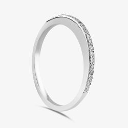 Brown & Newirth Platinum 0.10ct Brilliant Cut Diamond Half Eternity Ring HET542
