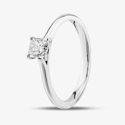 1888 Collection Platinum Certificated 0.50ct Princess Cut Diamond Solitaire Ring RI-2022(.50CT PLUS)