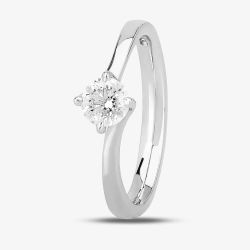 1888 Collection Platinum Brilliant Cut 0.40ct Diamond Solitaire Twist Ring RI-137