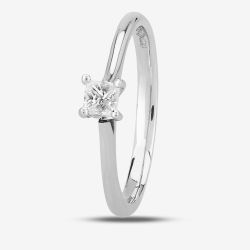 1888 Collection Platinum Princess Cut 0.25ct Diamond Solitaire Ring RI-2022