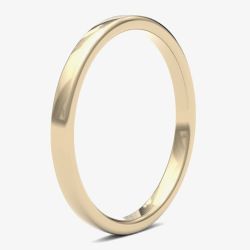 18ct Yellow Gold 2.0mm Soft Court Wedding Ring 2LMS-18Y