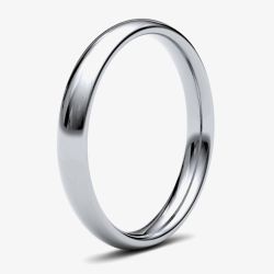 Platinum 3.0mm Medium Court Wedding Ring 3LMC-PT