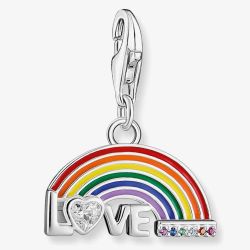 THOMAS SABO Silver & Multi-Stone Rainbow with Love Charm 1925-314-7