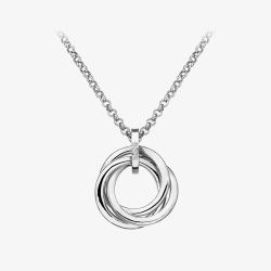 Hot Diamonds Silver Diamond Trio Ring Pendant DP543