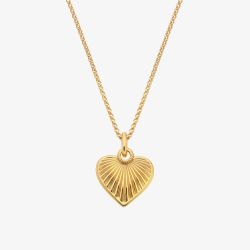 Hot Diamonds Essence 18ct Gold Plated Heart Pendant Necklace DP1019