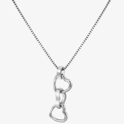 Hot Diamonds Trio Triple Heart Necklace DP835