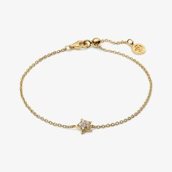 Sif Jakobs Gold Plated Astri Cubic Zirconia Star Bracelet  SJ-B2706-CZ-YG