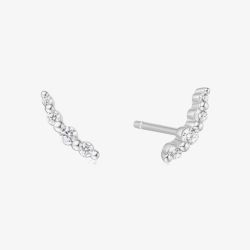 Ania Haie Miss Dainty Sterling Silver Bezel Beaded Stone Earrings E065-01H