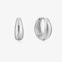 Ania Haie Luxe Minimalism Sterling Silver Luxe Huggie Hoop Earrings E024-03H