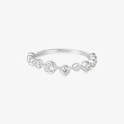 Ania Haie Miss Dainty Sterling Silver Cubic Zirconia Zig-Zag Ring R065-01H