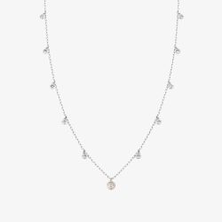 Clogau Two Colour Celebration Topaz Station Necklace 3SCEL935