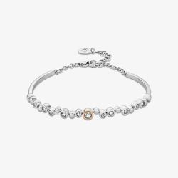 Clogau Sterling Silver Celebration White Topaz Bracelet 3SCEL899