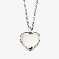 Little Star Childrens Olivia Silver Heart Locket Necklace LSN0023