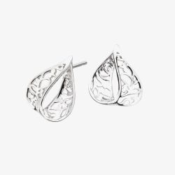Kit Heath Blossom Flourish Loupe Silver Stud Earrings 40013RP