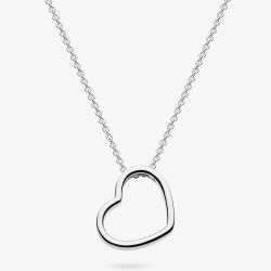 Kit Heath Love Silver Heart Outline Necklace 90533RP