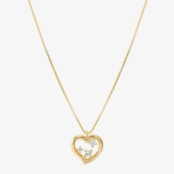 Nomination Dream Beats Gold Heart Cubic Zirconia Pendant Necklace 242602/006