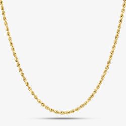 9ct Yellow Gold Rope Necklace HLRP-220-9Y