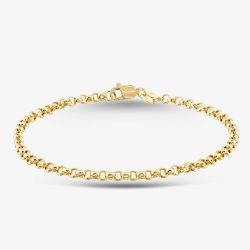 9ct Yellow Gold 7.5 Inch Mini Belcher Bracelet HRBP-270-9Y-7.5