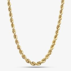 9ct Yellow Gold 18 Inch Rope Chain HLRP-420-9Y-18