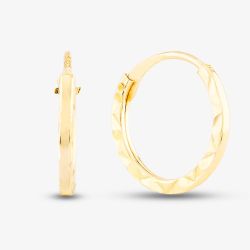 9ct Yellow Gold Sleeper Hoop Earrings 1.51.1859