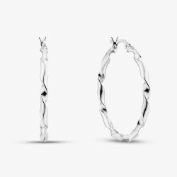 Sterling Silver Twist Hoop Earrings TTE3915300000R1
