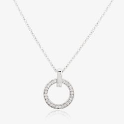 Rosa Lea Open Circle Pave Pendant AE-948226NA-1